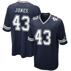 Youth Joe Jones Dallas Cowboys No.43 Game Team Color Jersey - Navy