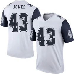 Youth Joe Jones Dallas Cowboys No.43 Legend Color Rush Jersey - White