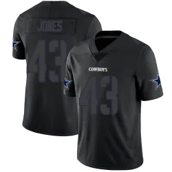 Youth Joe Jones Dallas Cowboys No.43 Limited Jersey - Black Impact