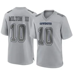 Youth Joe Milton III Dallas Cowboys No.10 Game Atmosphere Fashion Jersey - Gray
