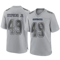 Youth John Stephens Jr. Dallas Cowboys No.49 Game Atmosphere Fashion Jersey - Gray