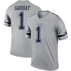Youth Jonathan Garibay Dallas Cowboys No.1 Legend Inverted Jersey - Gray