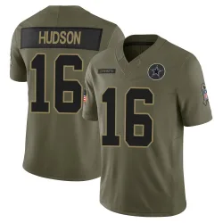 Youth Jordan Hudson Dallas Cowboys No.16 Limited 2025 Salute to Service Jersey - Olive