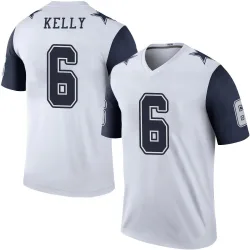 Youth Josh Kelly Dallas Cowboys No.6 Legend Color Rush Jersey - White
