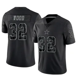 Youth Julius Wood Dallas Cowboys No.32 Limited Reflective Jersey - Black