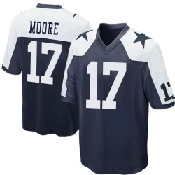 Youth Kellen Moore Dallas Cowboys No.17 Game Throwback Jersey - Navy Blue
