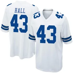 Youth Kemon Hall Dallas Cowboys No.43 Game Jersey - White