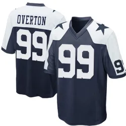 Youth LT Overton Dallas Cowboys No.99 Game Throwback Jersey - Navy Blue