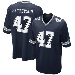 Youth Langston Patterson Dallas Cowboys No.47 Game Team Color Jersey - Navy