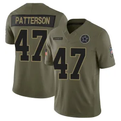 Youth Langston Patterson Dallas Cowboys No.47 Limited 2025 Salute to Service Jersey - Olive