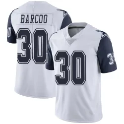 Youth Luq Barcoo Dallas Cowboys No.30 Limited Color Rush Vapor Untouchable Jersey - White