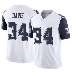Youth Malik Davis Dallas Cowboys No.34 Limited 2nd Alternate Vapor F.U.S.E. Jersey - White