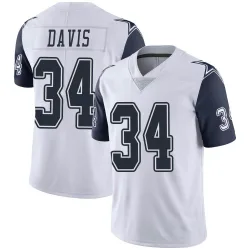 Youth Malik Davis Dallas Cowboys No.34 Limited Color Rush Vapor Untouchable Jersey - White