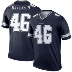 Youth Malik Jefferson Dallas Cowboys No.46 Legend Jersey - Navy
