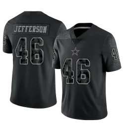 Youth Malik Jefferson Dallas Cowboys No.46 Limited Reflective Jersey - Black