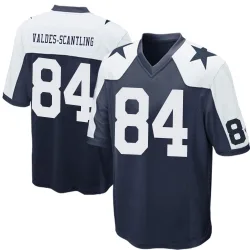 Youth Marquez Valdes-Scantling Dallas Cowboys No.84 Game Throwback Jersey - Navy Blue