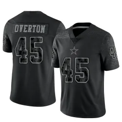 Youth Matt Overton Dallas Cowboys No.45 Limited Reflective Jersey - Black
