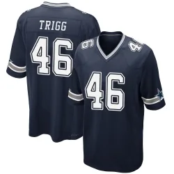 Youth Michael Trigg Dallas Cowboys No.46 Game Team Color Jersey - Navy