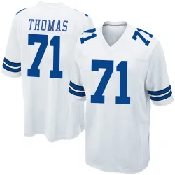 Youth Nathan Thomas Dallas Cowboys No.71 Game Jersey - White