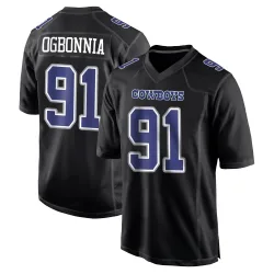 Youth Otito Ogbonnia Dallas Cowboys No.91 Game Carbon Fashion Jersey - Black
