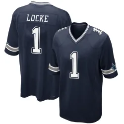 Youth P.J. Locke Dallas Cowboys No.1 Game Team Color Jersey - Navy