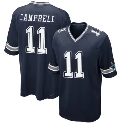 Youth Parris Campbell Dallas Cowboys No.11 Game Team Color Jersey - Navy