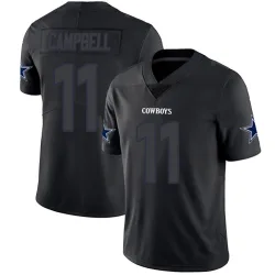 Youth Parris Campbell Dallas Cowboys No.11 Limited Jersey - Black Impact