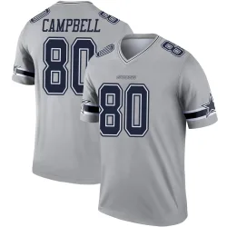 Youth Parris Campbell Dallas Cowboys No.80 Legend Inverted Jersey - Gray