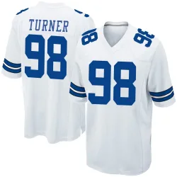 Youth Payton Turner Dallas Cowboys No.98 Game Jersey - White