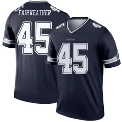 Youth Rivaldo Fairweather Dallas Cowboys No.45 Legend Jersey - Navy