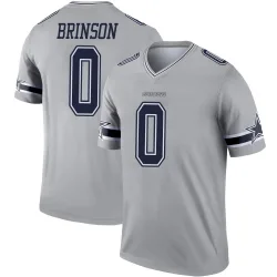 Youth Romello Brinson Dallas Cowboys No.0 Legend Inverted Jersey - Gray