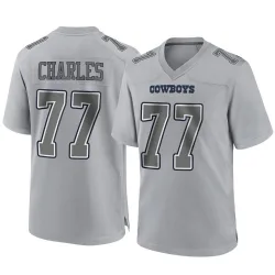 Youth Saahdiq Charles Dallas Cowboys No.77 Game Atmosphere Fashion Jersey - Gray