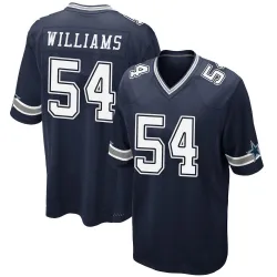 Youth Sam Williams Dallas Cowboys No.54 Game Team Color Jersey - Navy
