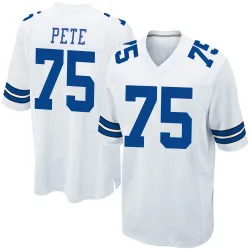Youth Shiyazh Pete Dallas Cowboys No.75 Game Jersey - White