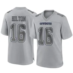 Youth T.Y. Hilton Dallas Cowboys No.16 Game Atmosphere Fashion Jersey - Gray