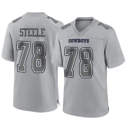 Youth Terence Steele Dallas Cowboys No.78 Game Atmosphere Fashion Jersey - Gray