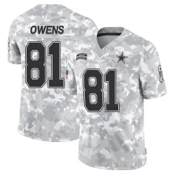 Youth Terrell Owens Dallas Cowboys No.81 Limited 2024 Salute to Service Jersey - Arctic Camo