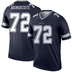 Youth Tommy Akingbesote Dallas Cowboys No.72 Legend Jersey - Navy