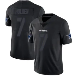 Youth Traeshon Holden Dallas Cowboys No.7 Limited Jersey - Black Impact