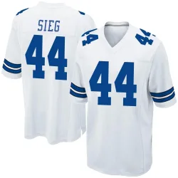 Youth Trent Sieg Dallas Cowboys No.44 Game Jersey - White
