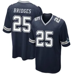 Youth Trikweze Bridges Dallas Cowboys No.25 Game Team Color Jersey - Navy