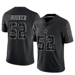 Youth Tyler Booker Dallas Cowboys No.52 Limited Reflective Jersey - Black