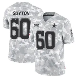 Youth Tyler Guyton Dallas Cowboys No.60 Limited 2024 Salute to Service Jersey - Arctic Camo