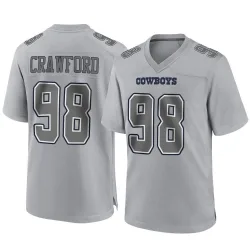 Youth Tyrone Crawford Dallas Cowboys No.98 Game Atmosphere Fashion Jersey - Gray