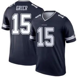 Youth Will Grier Dallas Cowboys No.15 Legend Jersey - Navy