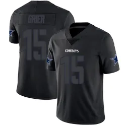Youth Will Grier Dallas Cowboys No.15 Limited Jersey - Black Impact